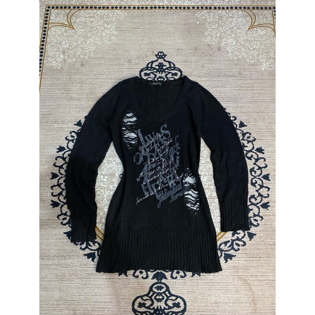 Knitwear rajut Dosch gothic grunge emo ,if six was nine