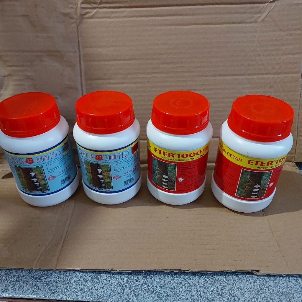 etrolin 20000 plus 500ml eter 1000 merah plus 500ml penggalak susu getah plus vitamin 2in1 malaysia