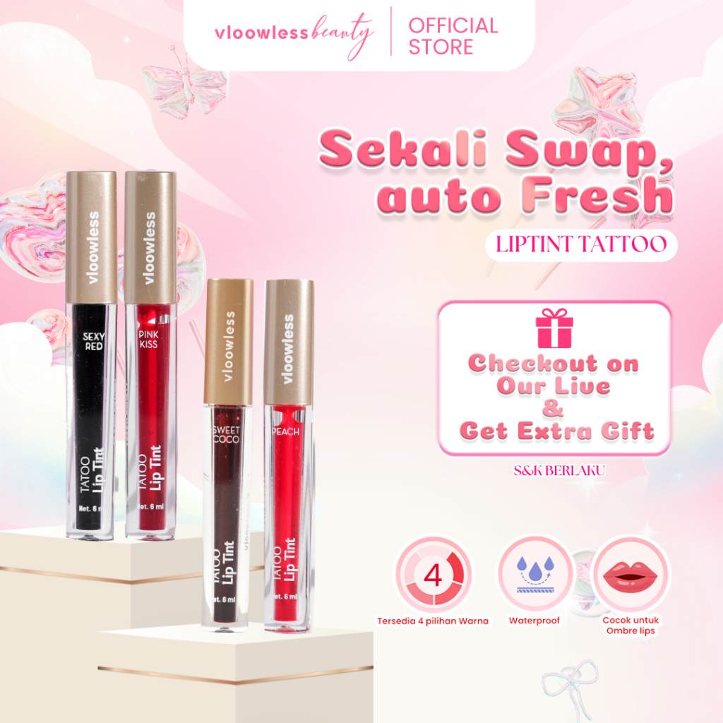 Vloowless Beauty Lip Tint Tattoo