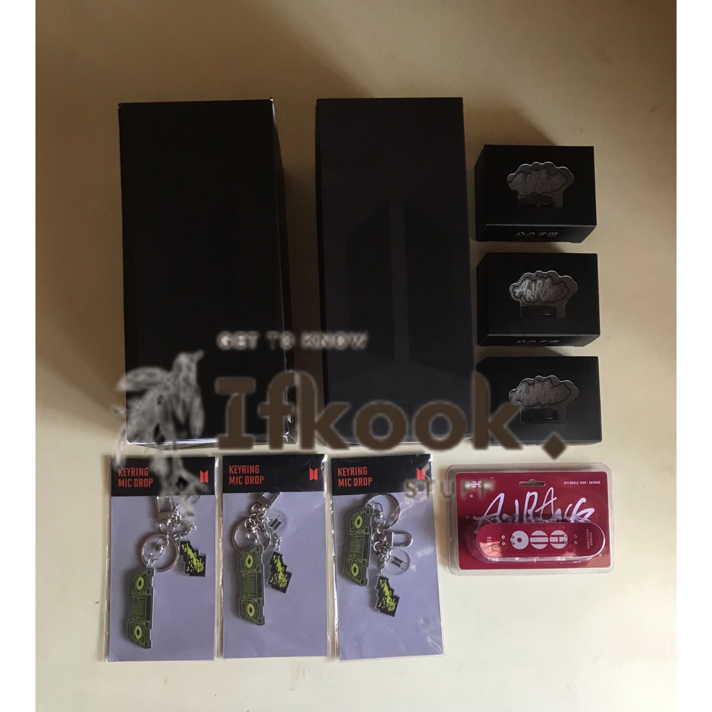 [READY] Official Lightstick LS BTS VER 4 SE AB ARMYBOMB Part Arirang Mini Skateboard Keyring Mic Dro