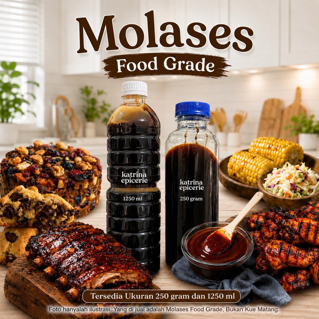 Molases 250 Gram Tetes Tebu Food Grade Untuk Cake Cookies Ginger Bread Saus Bbq