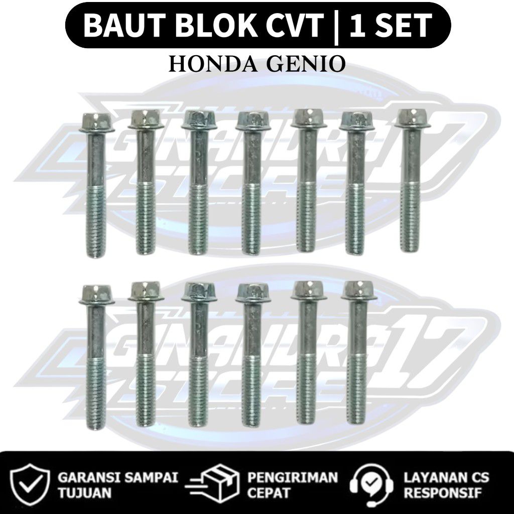 Baut Blok CVT 1 SET Honda Genio / Baut Blok Cvt 1 Set Motor genio