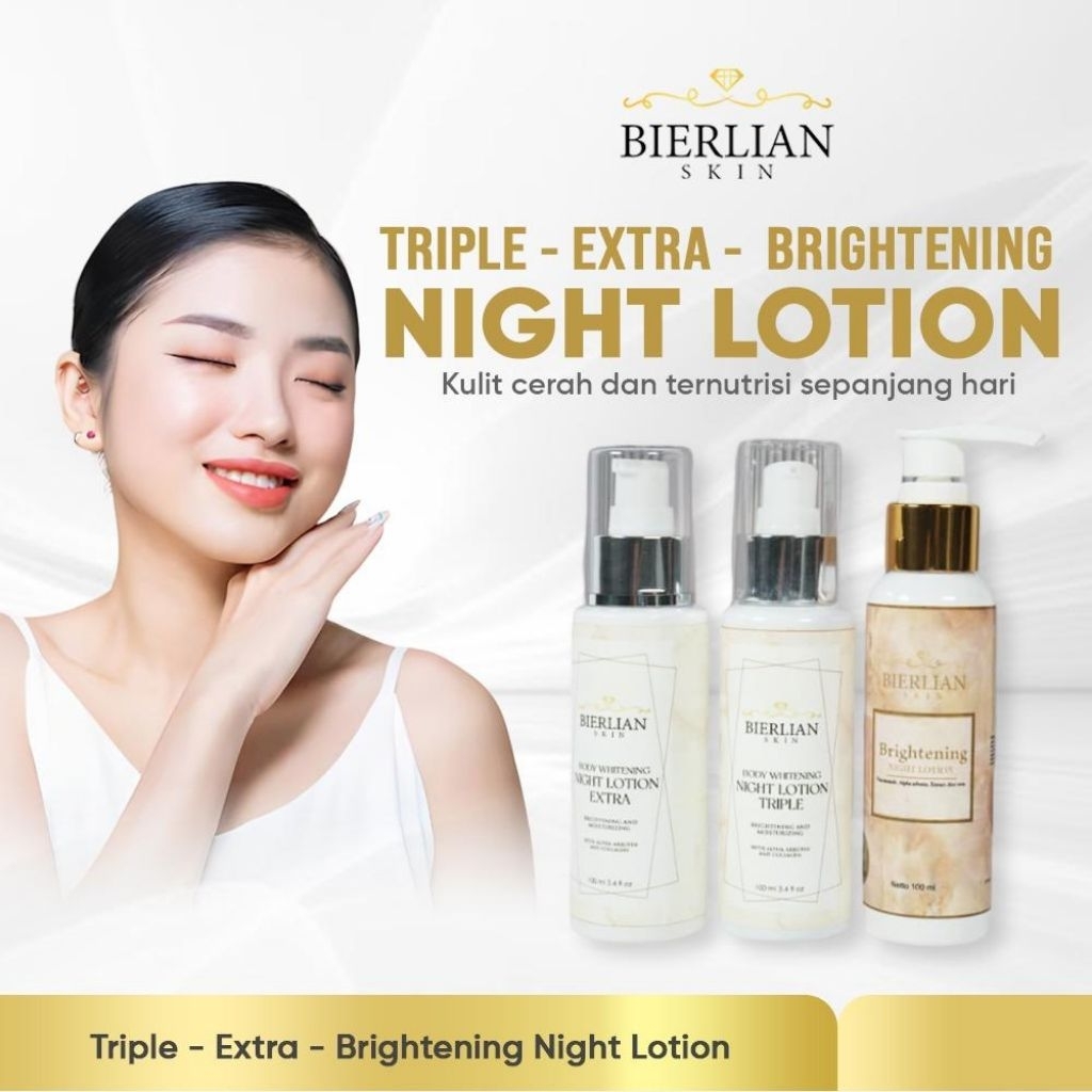 BIERLIAN TRIPLE NIGHT LOTION|HANDBODY UNGU & EXTRA NIGHT LOTION & BRIGHTENING NIGHT LOTION