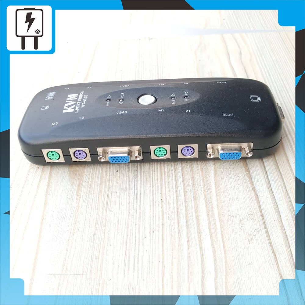 HUB Switch KVM 4 Port VGA Mouse Keyboard Switcher Monitor MT 470S
