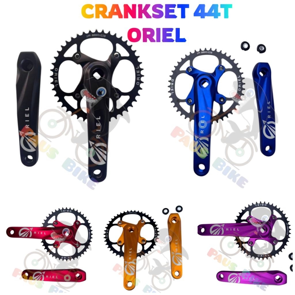 crank 44t Oriel gear depan sepeda alloy single gear commuter bike federal mtb sepeda lipat fixie cra