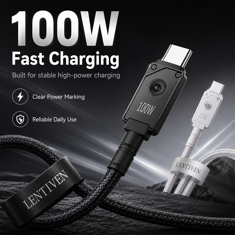 LJ LENTIVEN 120W Fast Charging Type C Cable For iPhone KABEL KJ