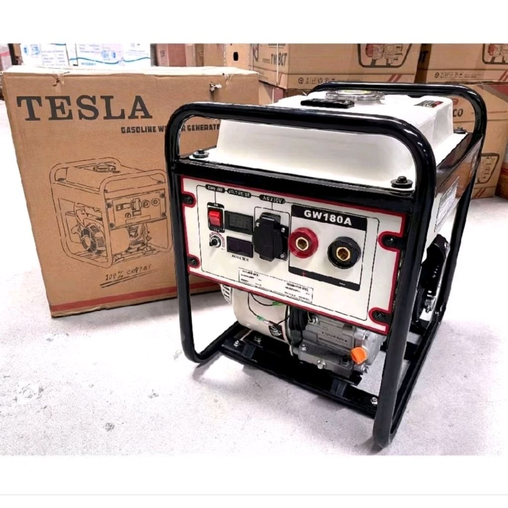 MESIN GENSET LAS 180A TESLA 2000WAT / GENSET LAS 2000WAT / GENSET LAS 180AMPER TESLA