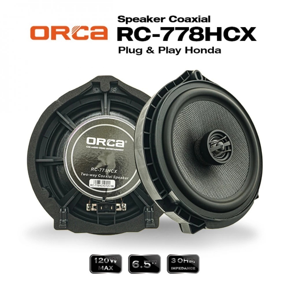 Paket Speaker Orca coaxial dan split Plug N Play Honda / Speaker Audio Mobil
