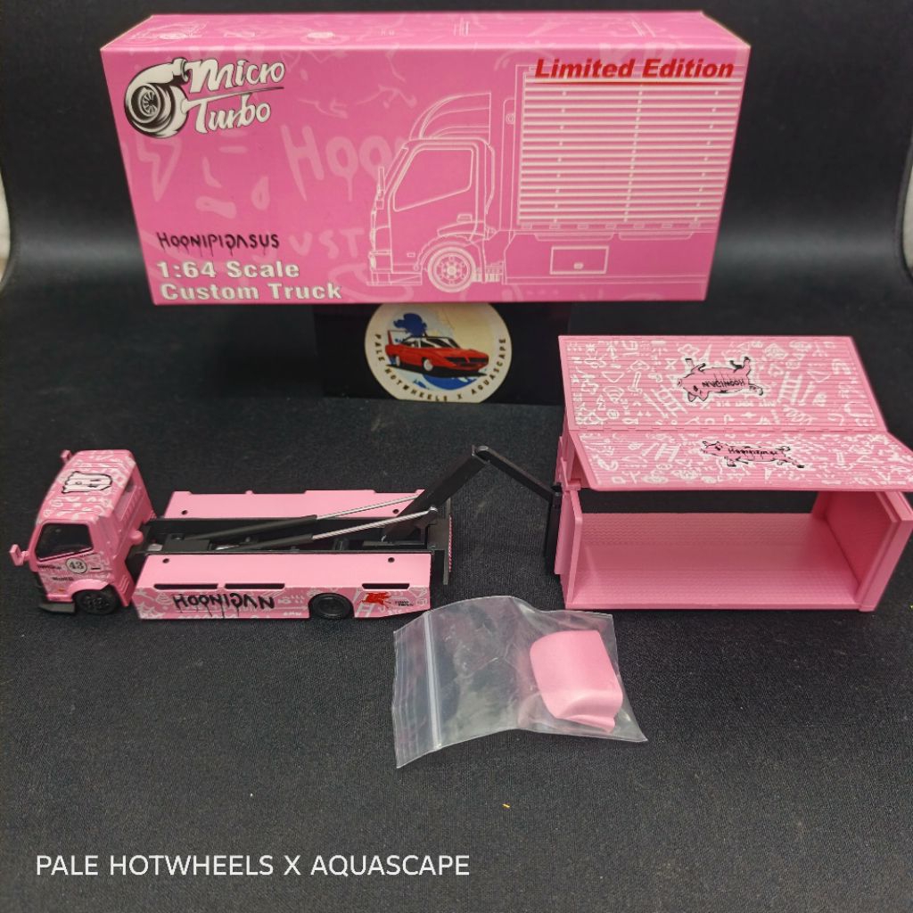 MICRO TURBO HOONIPIGASUS 1:64 SCALE CUSTOM TRUCK METTALIC PINK