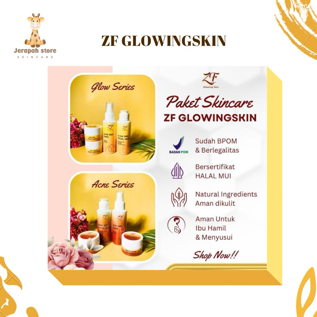 Zf Skincare Acne Normal ZF Glowingskin PAKET SKINCARE PREMIUM