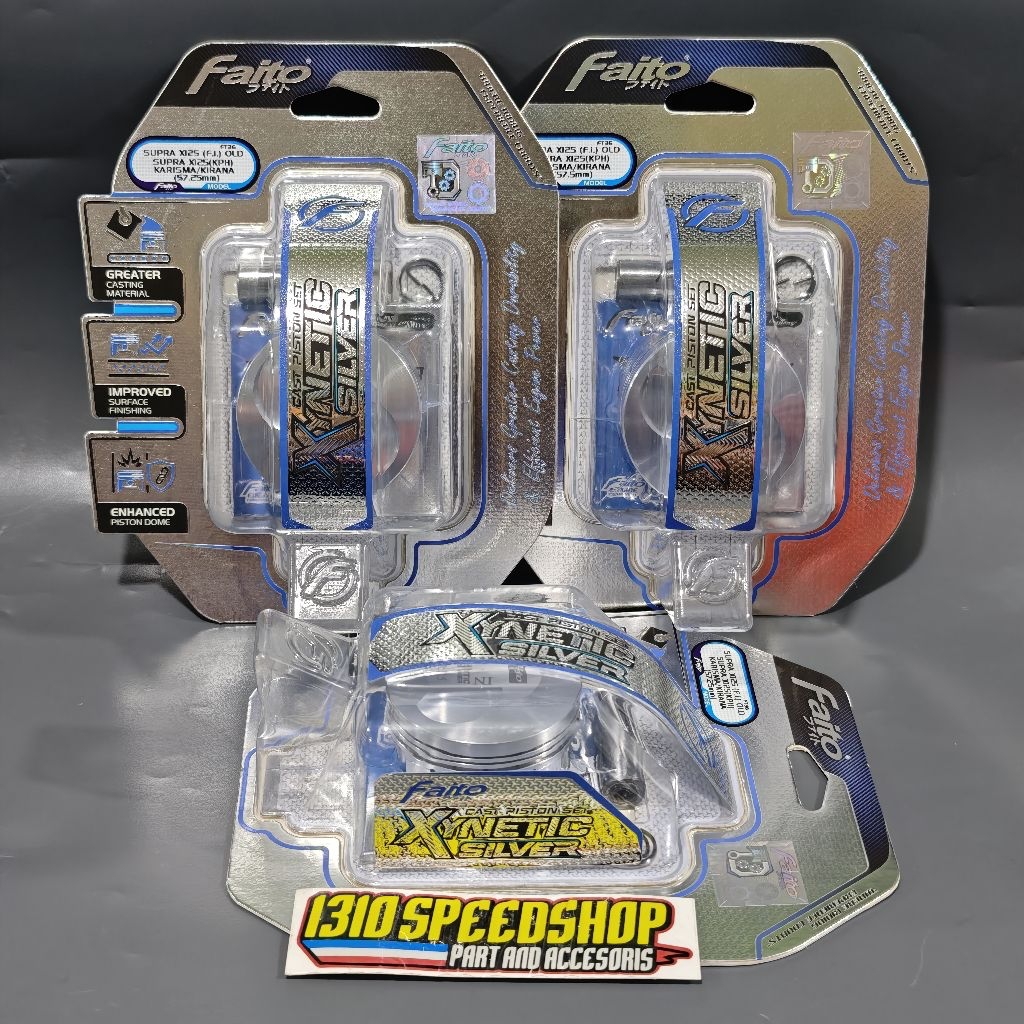 PISTON SEHER KIT SET FAITO XYNETIC SUPRA X 125 KPH BLADE KHARISMA KIRANA KAZE BLITZ HELM IN FI PEN 1