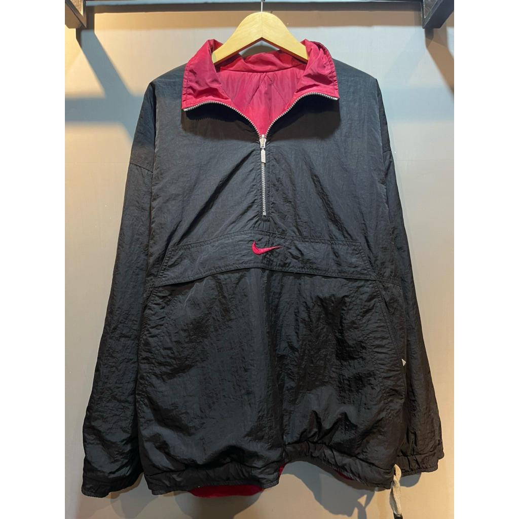 Windbreaker Nike Center Cagoule Halfzip Big Logo Reverseible