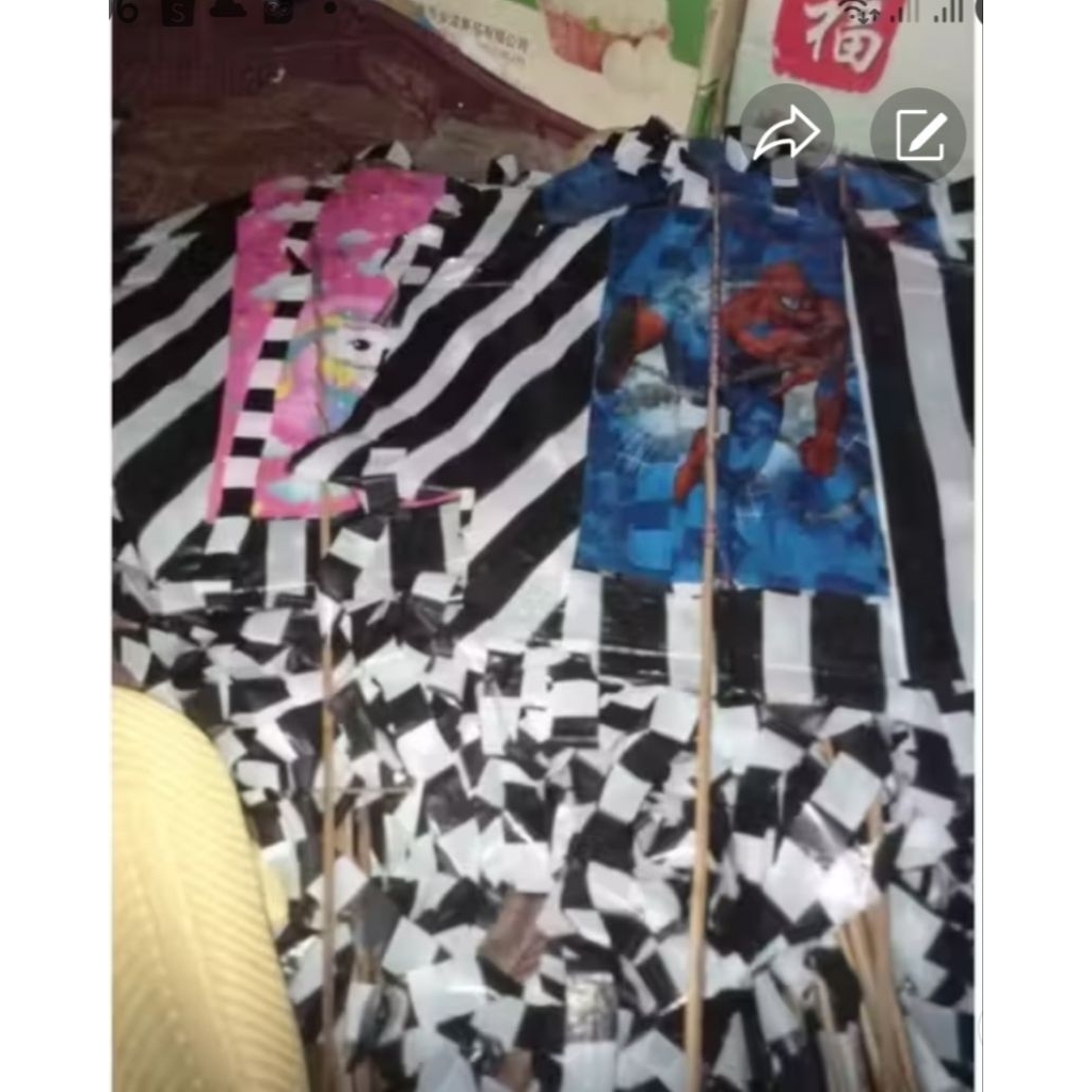 layang layang hias karakter 20 pcs
