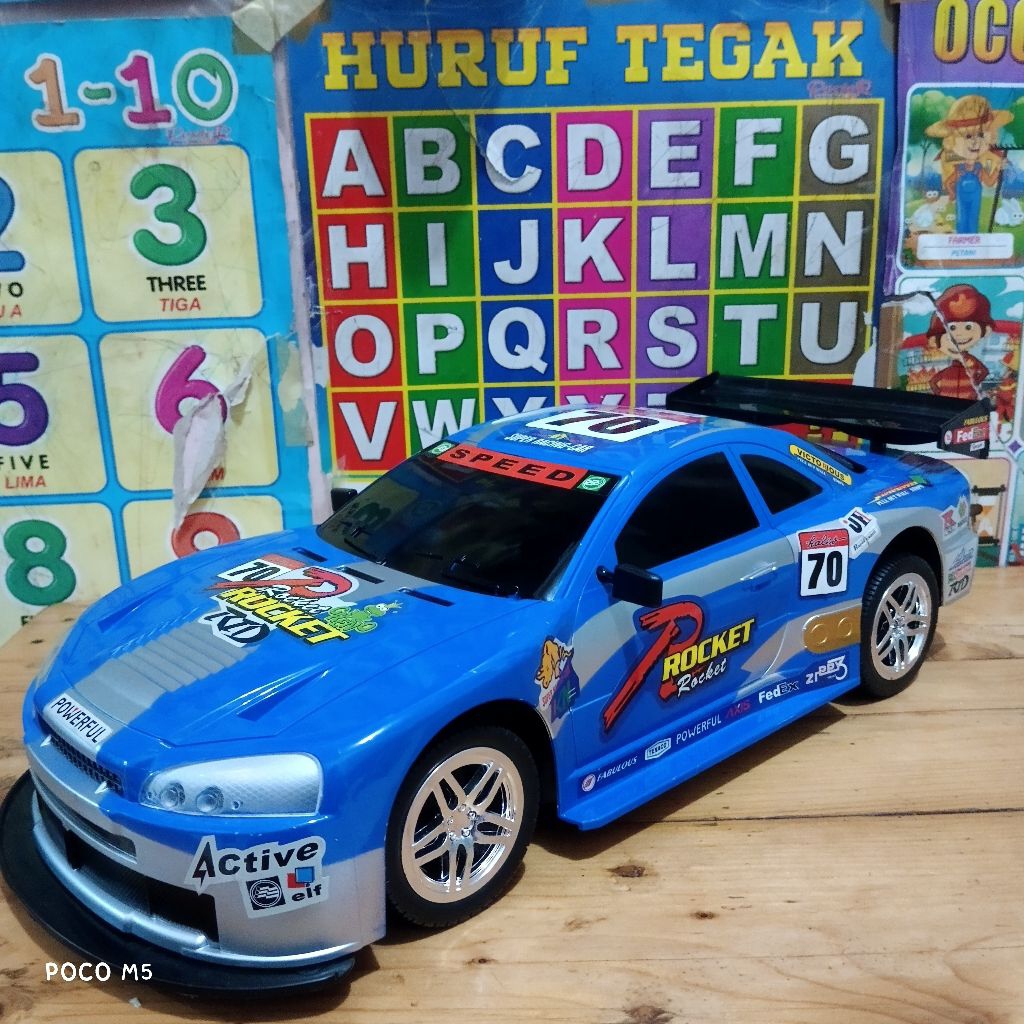 RC QD SEDAN SILVIA BIRU 1:10 HIGHT DRIFT ON ROAD BODY HARDBODY 49Mhz MULUS TANPA BATRE,SOKET BATRE T