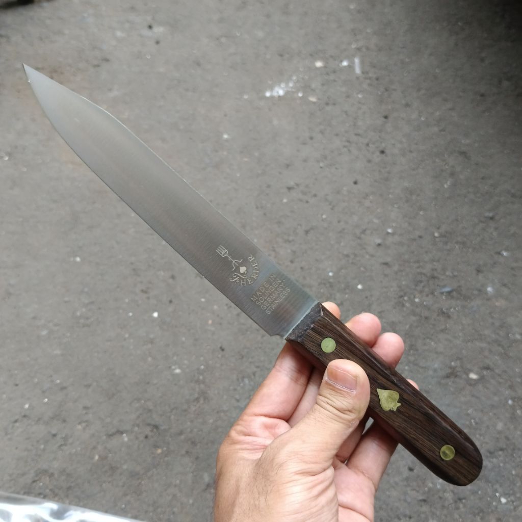 Pisau Cap Garpu belati Type 4303 Cheef Knife size 7 inch 18 cm Stainless steel/Carbon Steel Asli sol