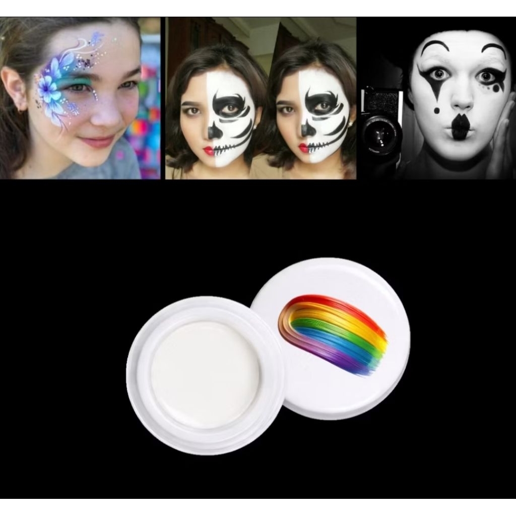Face Painting / Body Painting Warna Putih Untuk Gambar Wajah Atau Badan
