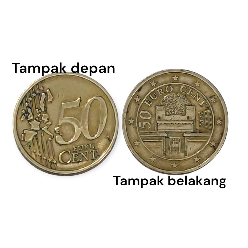 Koin 50 Euro Cent Tahun 2002