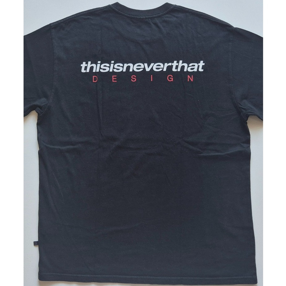 thisisneverthat DSN Logo T-Shirt Tee Black Kaos Oblong Lengan Pendek TNT Size XL