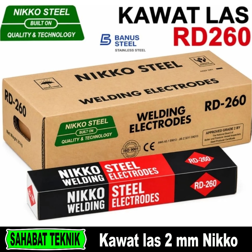 Kawat las 2 mm Nikko per KG / kawat las listrik RD 260 2mm / kawat las Besi kawat las