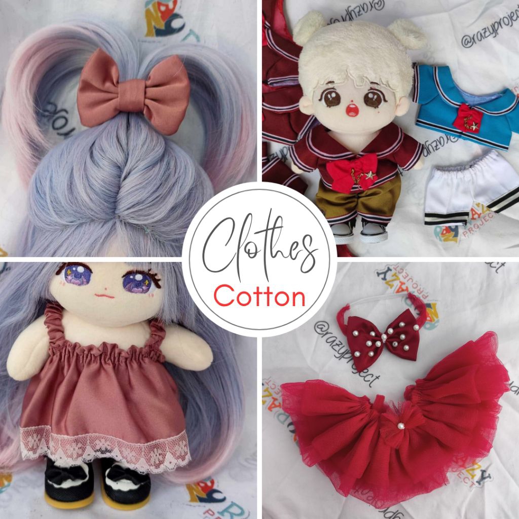 [Clothes] Pakaian Boneka Kpop Oppa Plush 20 30 cm Seifuku Dress BTS Exo NCT Jeno Korea Kado Hadiah M