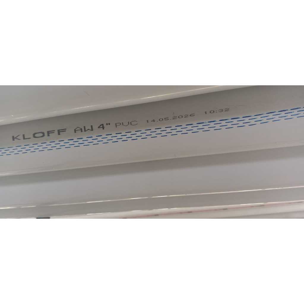 Pipa PVC Kloff 4" AW / Pipa Kloff PVC 4 inch AW / Pipa Putih Standard 4" AW / Paralon PVC 4 inch AW 
