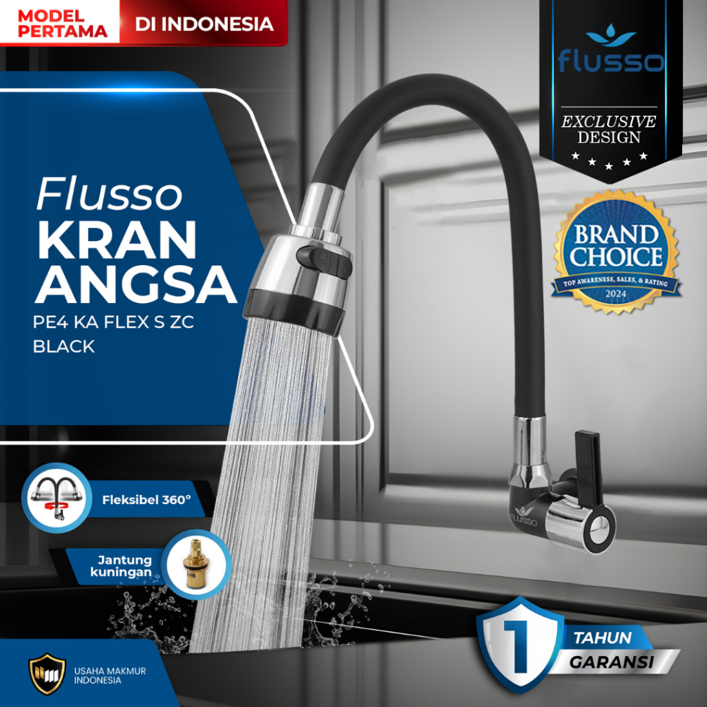 FLUSSO KRAN CUCI PIRING | Kran Angsa Wastafel | Kran Angsa Cuci Tangan | Keran Angsa 858