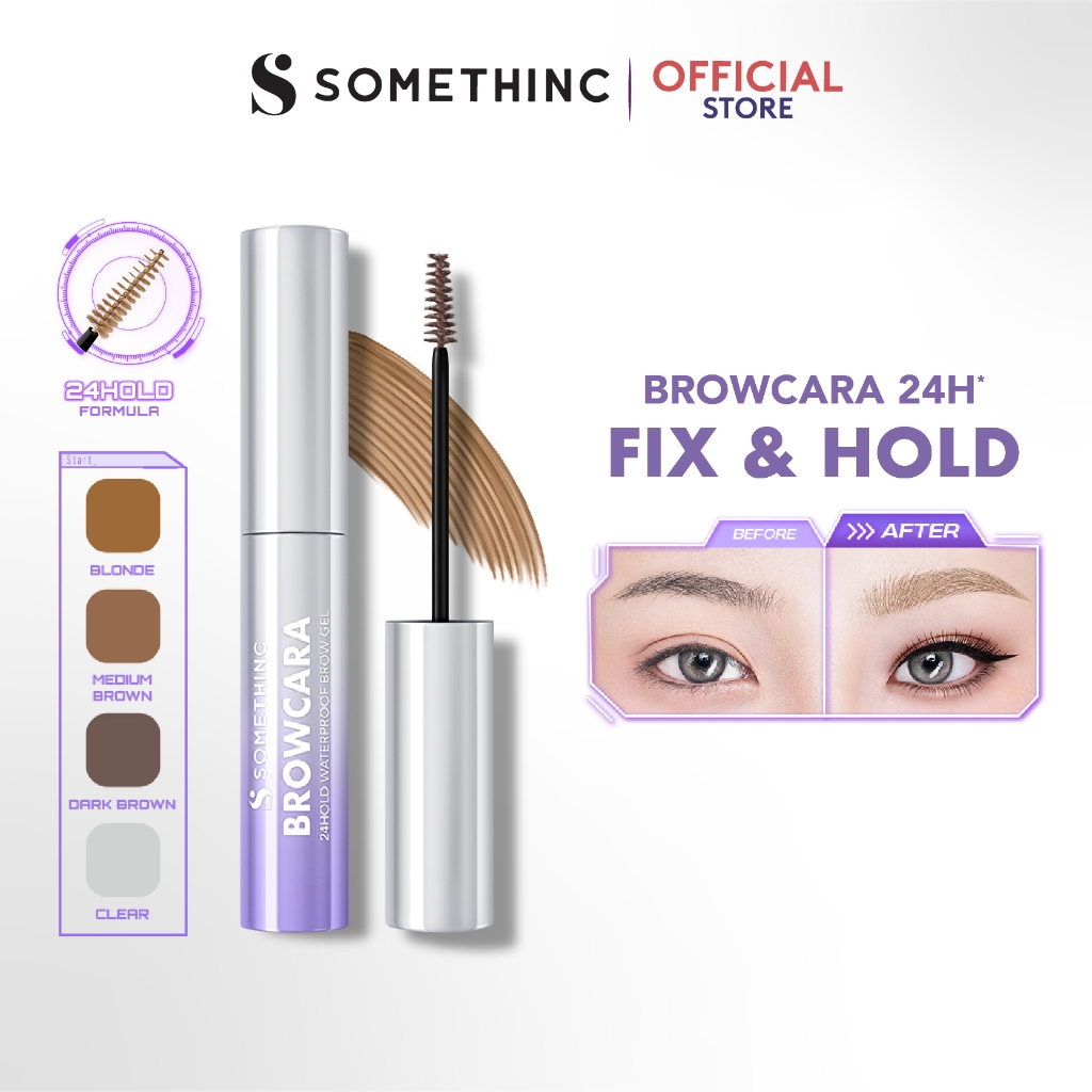 SOMETHINC Browcara 24Hold Waterproof Brow Gel - Maskara Alis Tahan Lama Anti Air Smudgeproof, Long-l