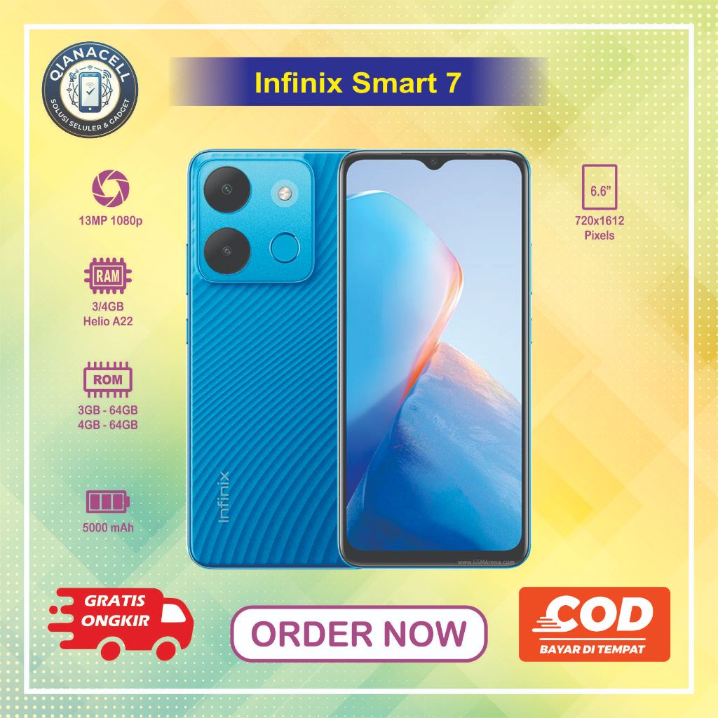 HP INFINIX SMART7 Second Ram 3+3/64 GB Ram 4+3/64GB HP Normal Siap Pakai Garansi 1tahun