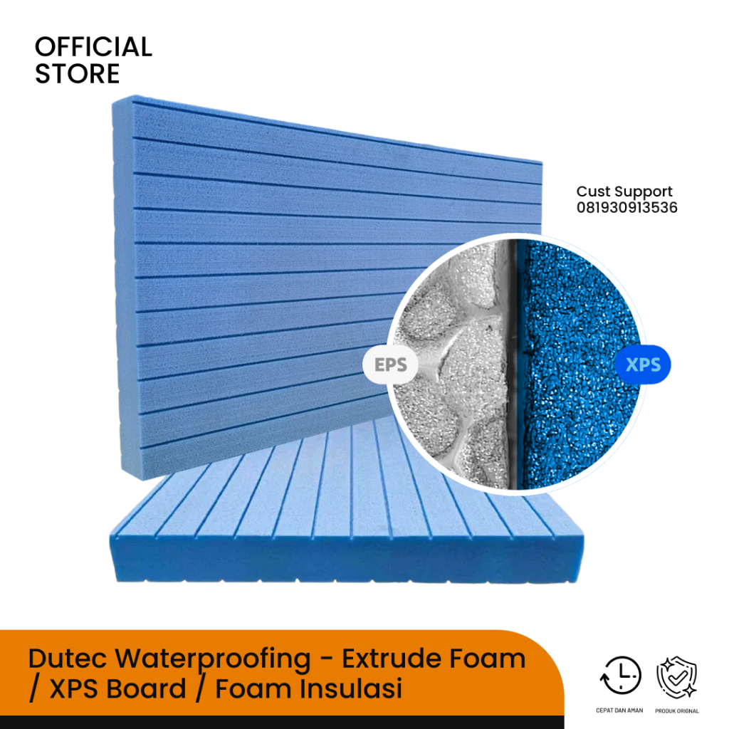 Dutec Extrude Foam Polystrene Board | Board Peredam Panas |  XPS Board / Foam Insulasi