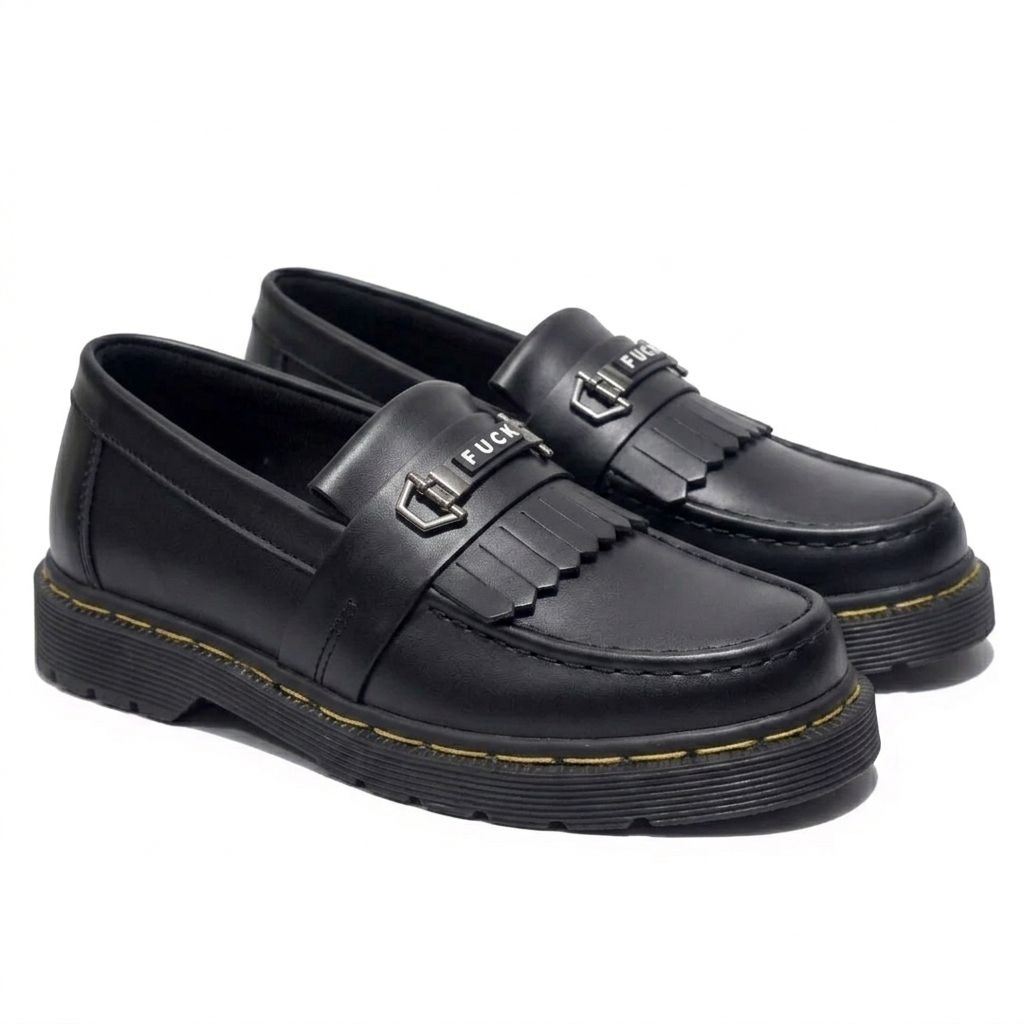 NYKRMN - Sepatu Loafers Docmart Skena Pria Casual Trendy Ring Besi