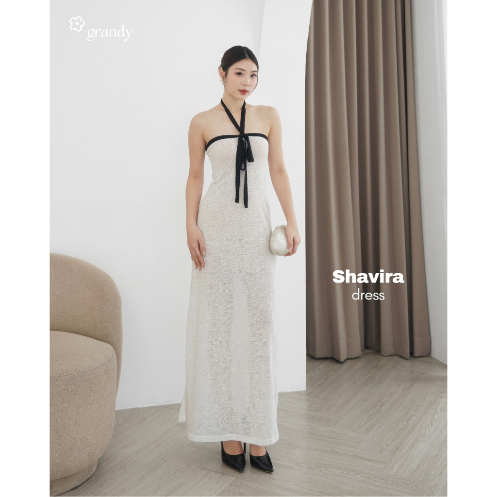 (READY NOW) GRANDY - Shavira Sheer Dress / Party Beach Dress Pantai