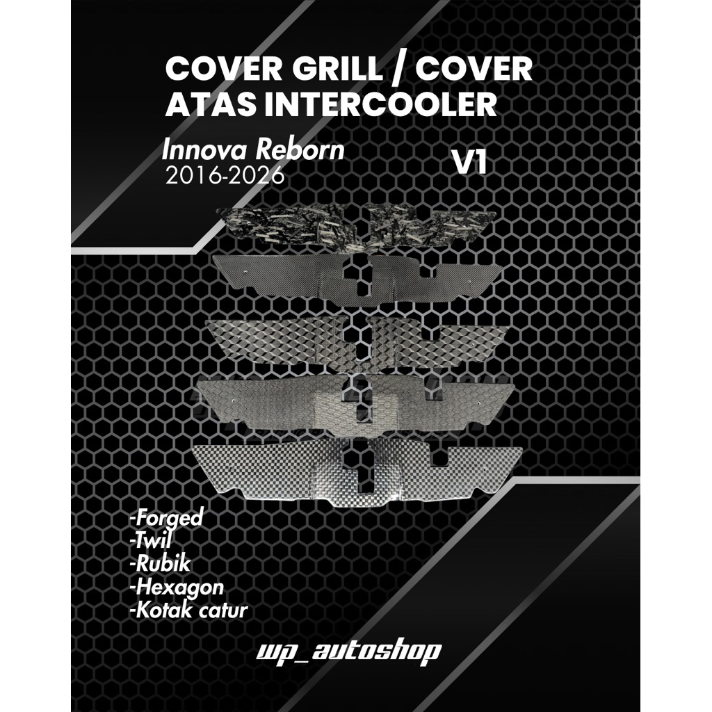 COVER INTERCOOLER CARBON INNOVA REBORN COVER GRILL INNOVA REBORN