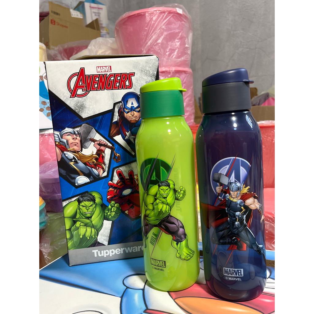 Botol minum Marvel Avengers 750ml Tupperware/botol minum anak/botol minum 750ml