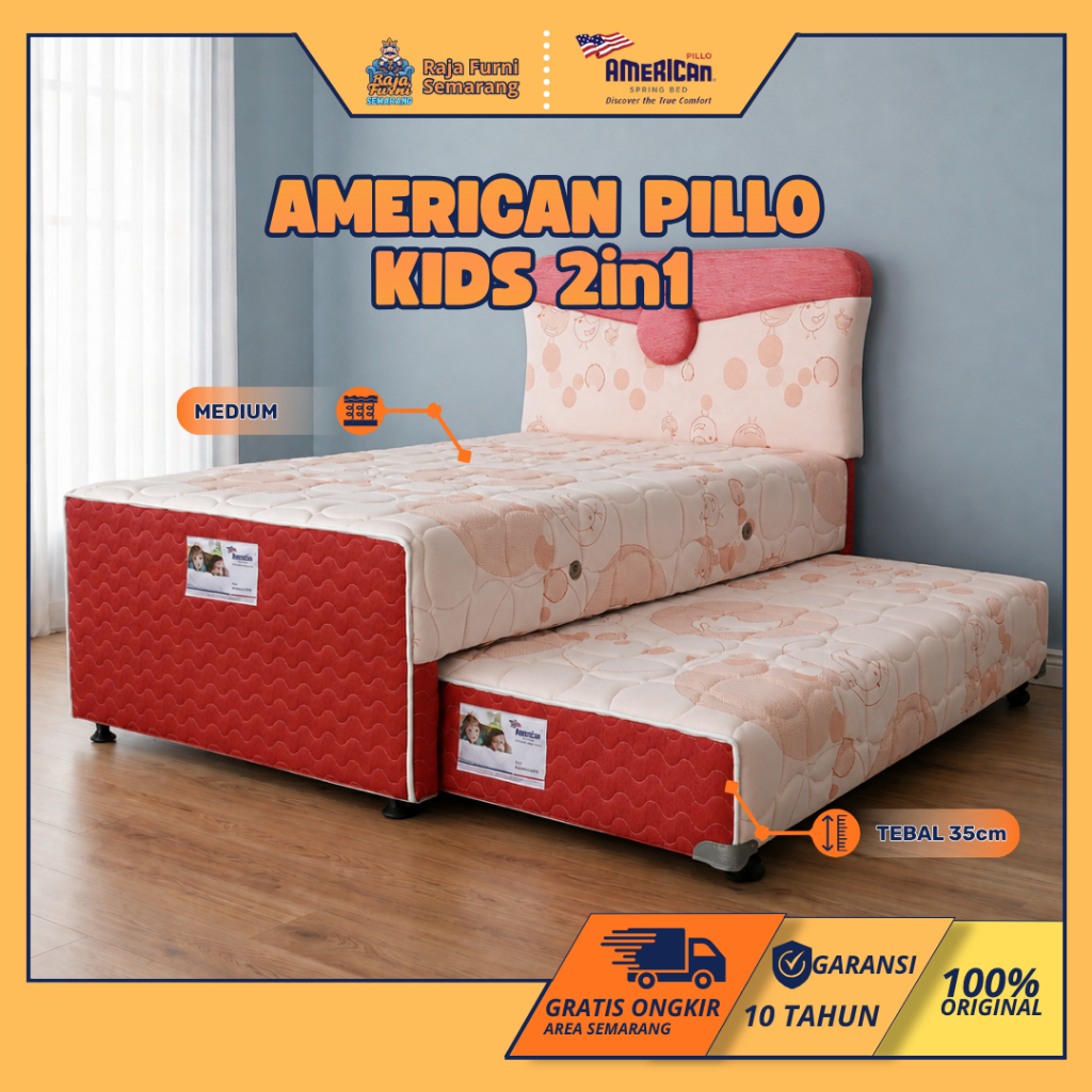 Springbed AM Kids 2in1 American Pillo