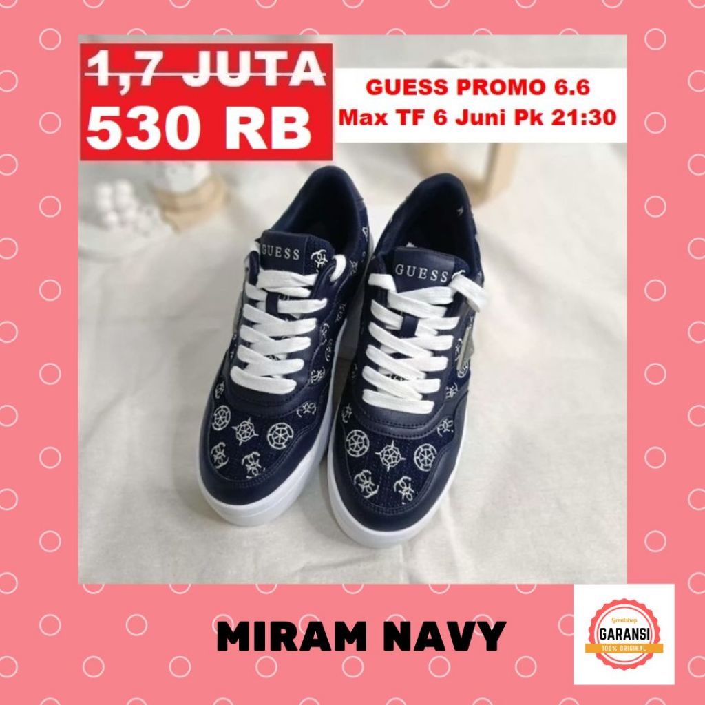 Sepatu sneakers wanita seri MIRAM Guess 100% original store