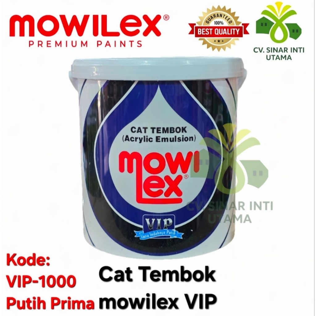 Cat Tembok Mowilex VIP Putih Prima VIP-1000 Cat Tembok Interior Matt 2.5 Liter