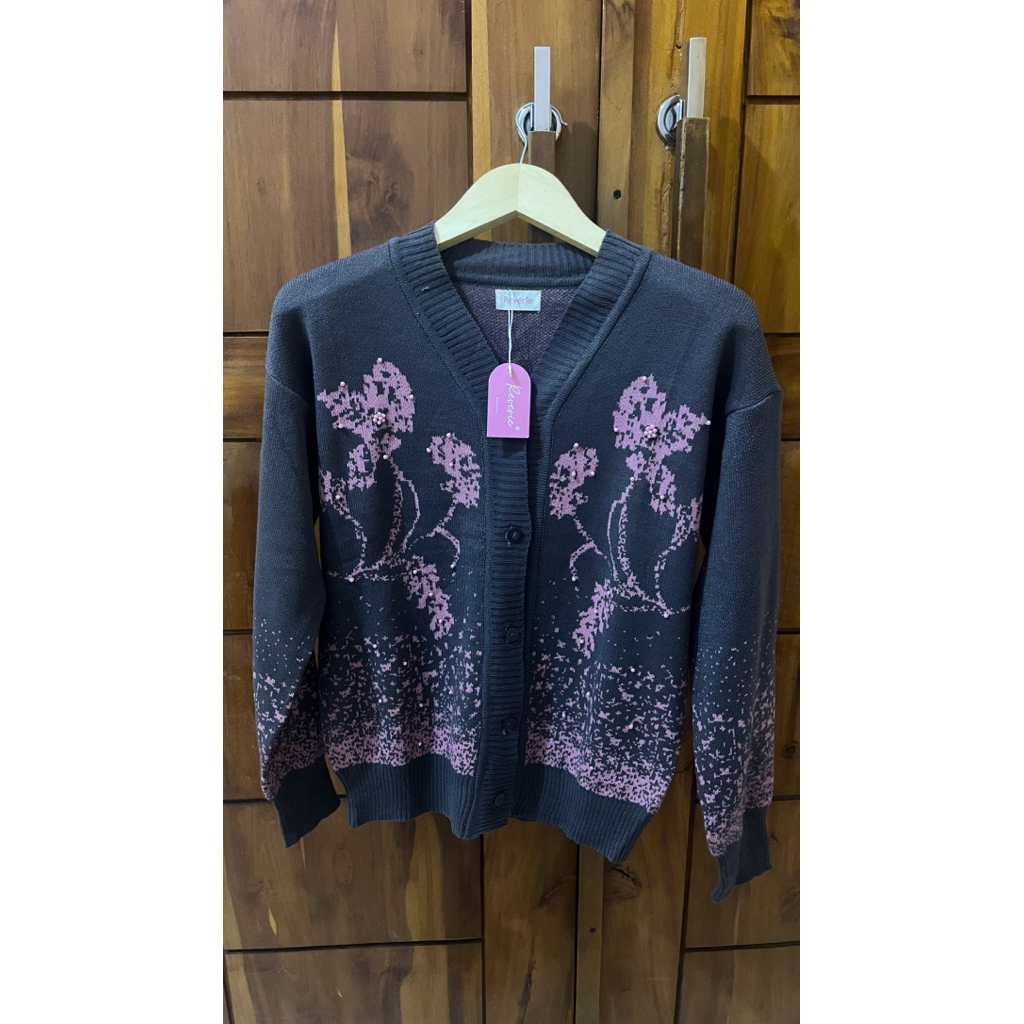 cardigan knit ala ala claude marvin grey black [BACA DEKSRIPSI]