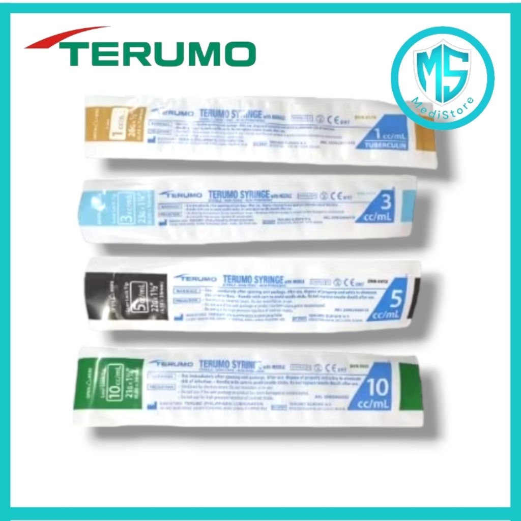 Spuit Terumo 1CC  Syringe Terumo With Needle 3CC 5CC 10CC  Suntikan Terumo 1CC