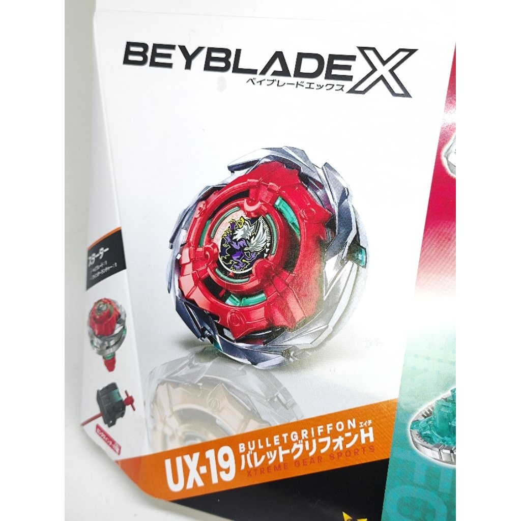 Bullet Griffon Hexa Long Ripcord UX 19 Beyblade X Original. Paket Set Bawaan
