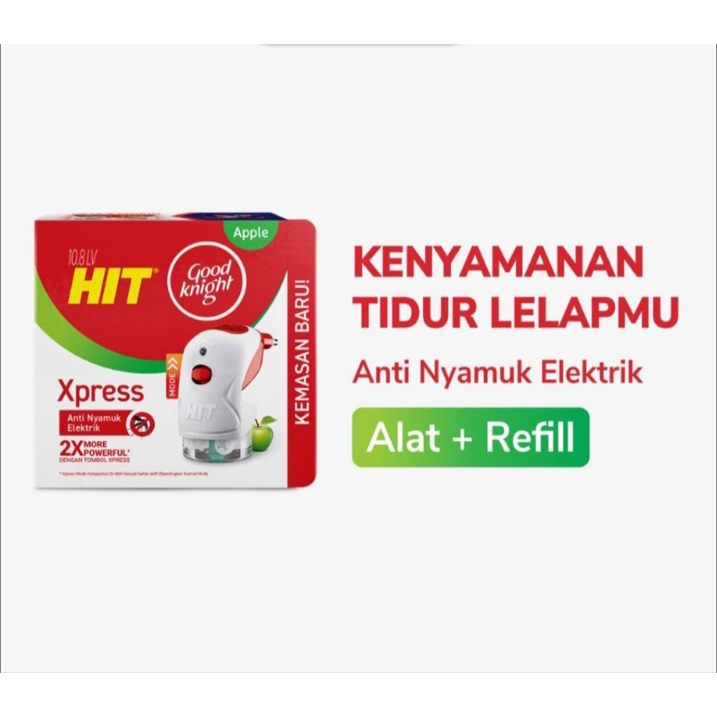 HIT Good Knight Xpress Anti Nyamuk Elektrik Cair untuk Kenyamanan Tidur Lelap Anak & Keluarga Bundle