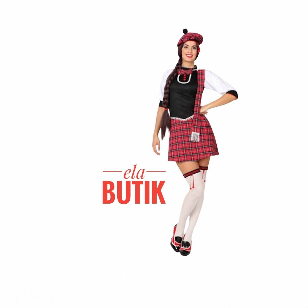 kostum Skotlandia wanita dewasa-kostum internasional scotland-halloween