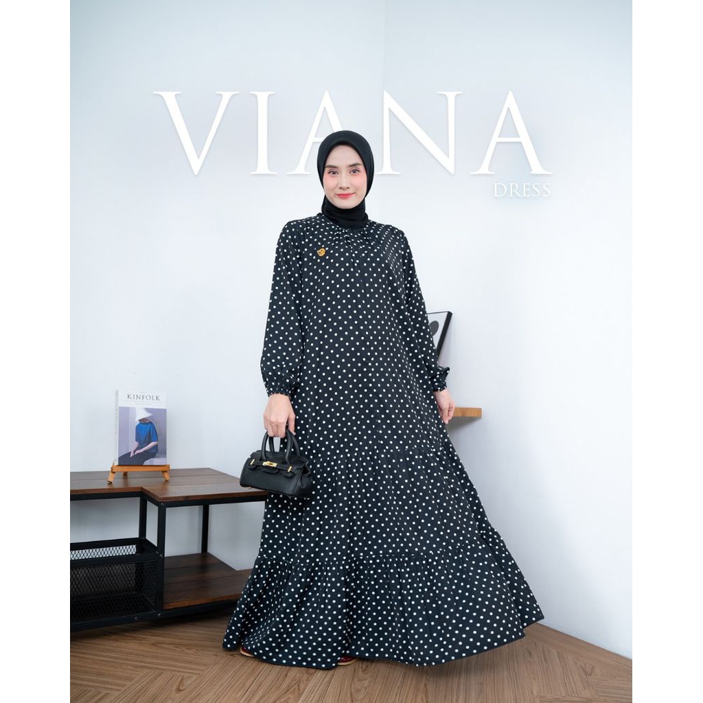 GAMIS VIANA DRESS POLKA MAREMAZALIFA MAREMA ZALIFA