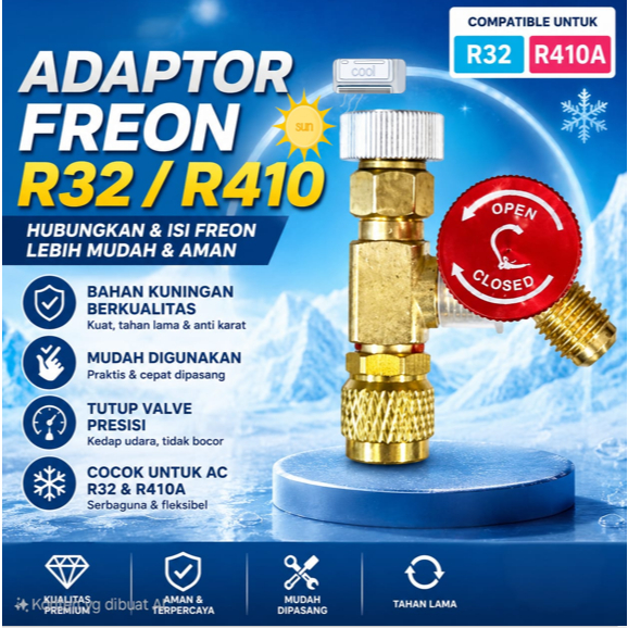 ADAPTOR PREON KRAN CHARGING VALVE R32/R410