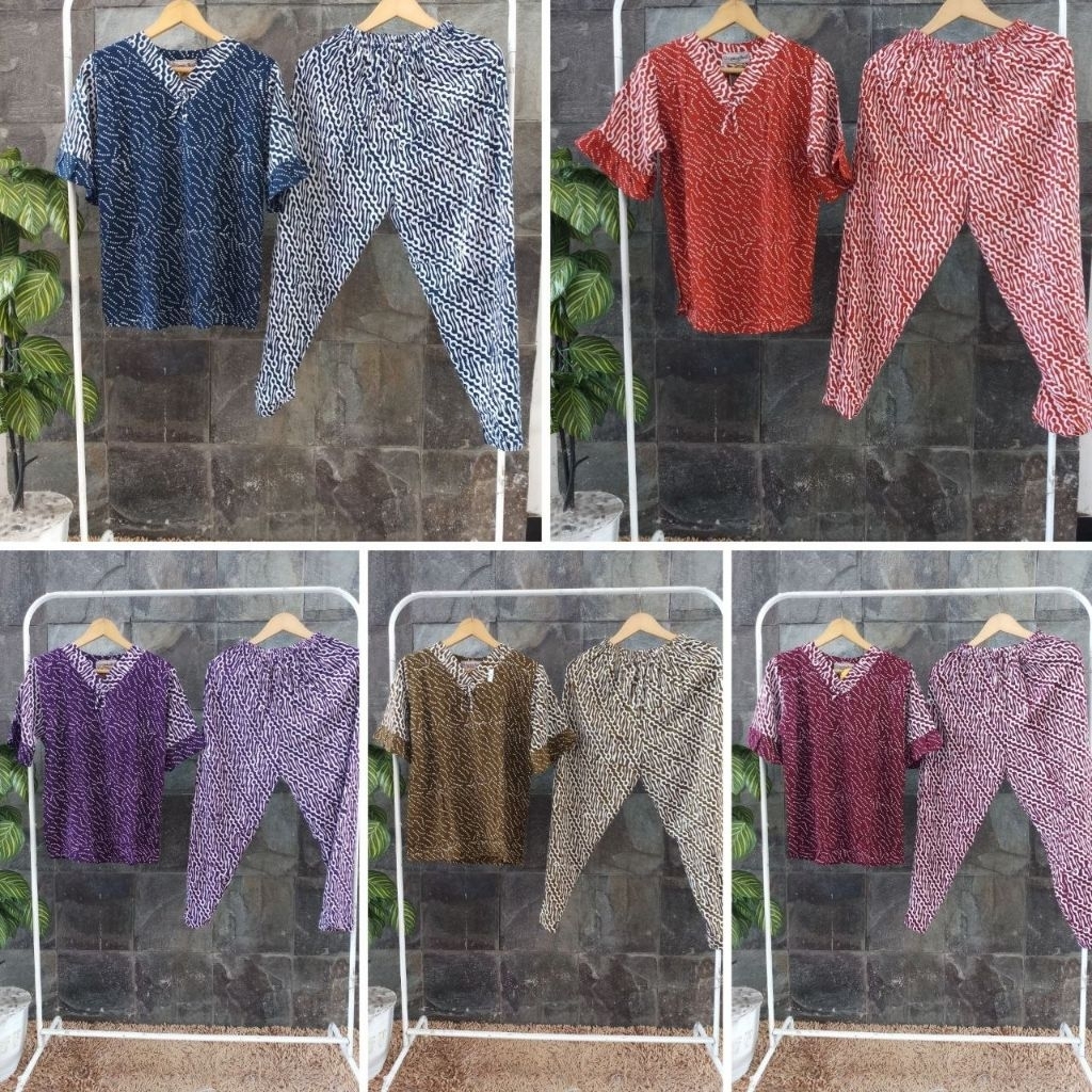 {LD 102 CM} Daster Qonita Batik Pekalongan ll Spj V Pita Hls