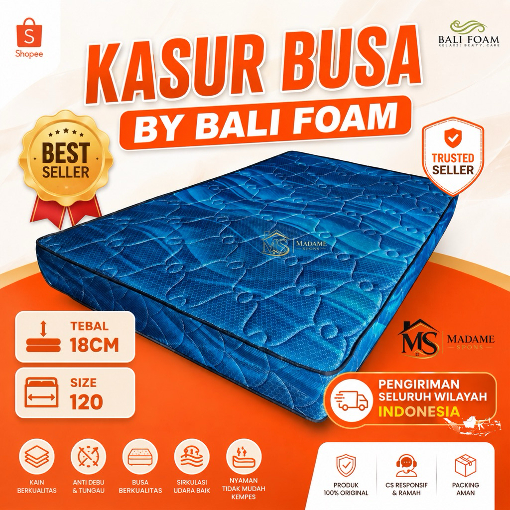 [ORIGINAL BALI FOAM] KASUR BUSA SPON TEBAL 18cm | KASUR BUSA MURAH | KASUR BUSA SPON KNITTING QUILTI