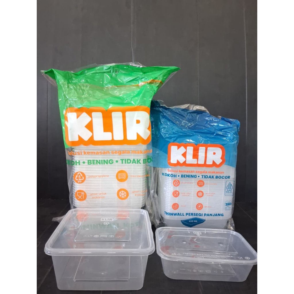 Thinwall Klir 25pc/Slop/Klir Thinwall 1500ml/Thinwall Klir 650ml/Thinwall