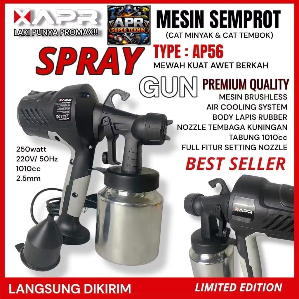 PROMO X-tra XAPR SPRAY GUN ELEKTRIK APR JAPAN TYPE AP56 GARANSI RESMI 3THN MESIN CAT SEMPROT Kualita