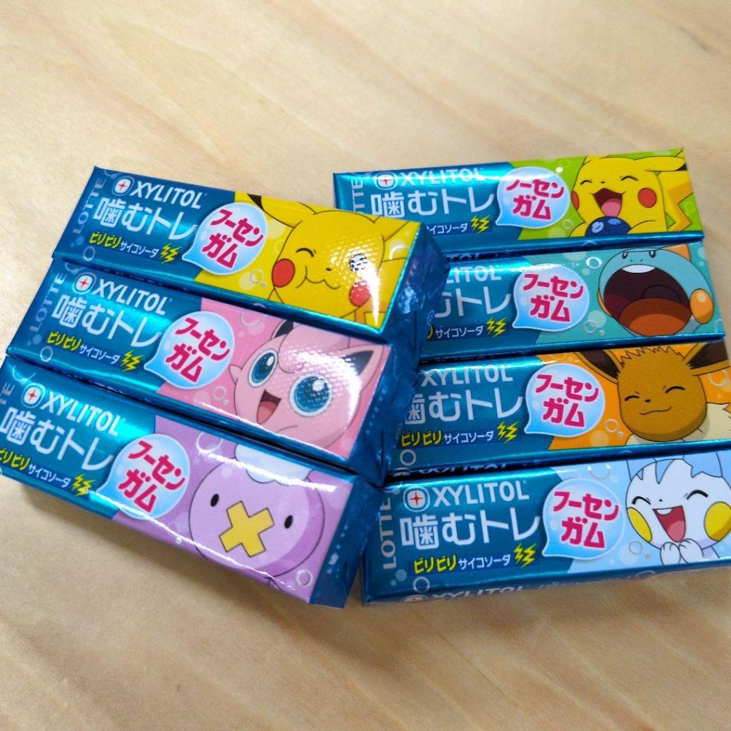 LOTTE POKEMON Xylitol gum chewing training <Electric Psycho Soda> - isi 9 sheet