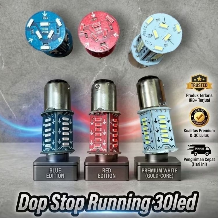 Lampu stop led rem running flas 33 mata ac dc universal