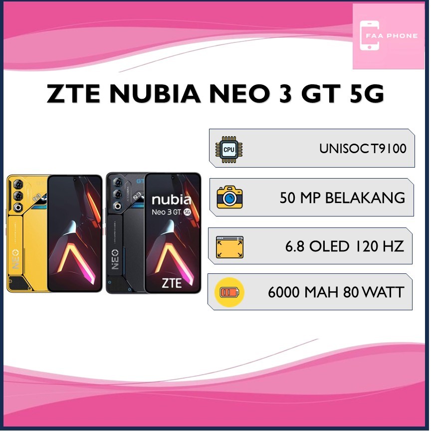 ZTE NUBIA NEO 3 GT RAM 8GB ROM 256GB UNISOC T9100